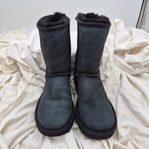 UGG Classic Tall II Boot Black bootie shearling women's size 7